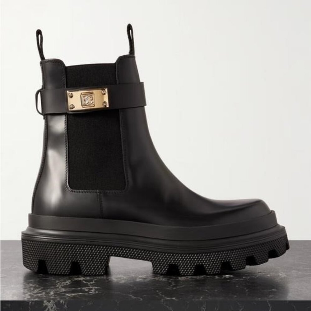New Authentic Dolce&Gabbana Lug Sole Chelsea Boot Women’s Shoes - Picture 2 of 9